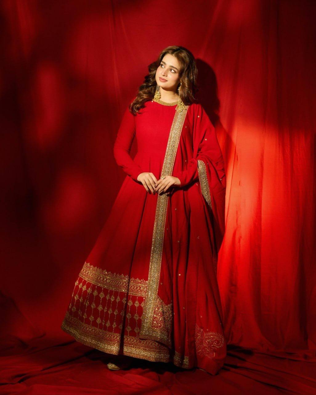 Vichitra Silk Sequins Gown Set