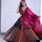 Multicolor Reyon With Printed Work Navratri Lehenga Choli