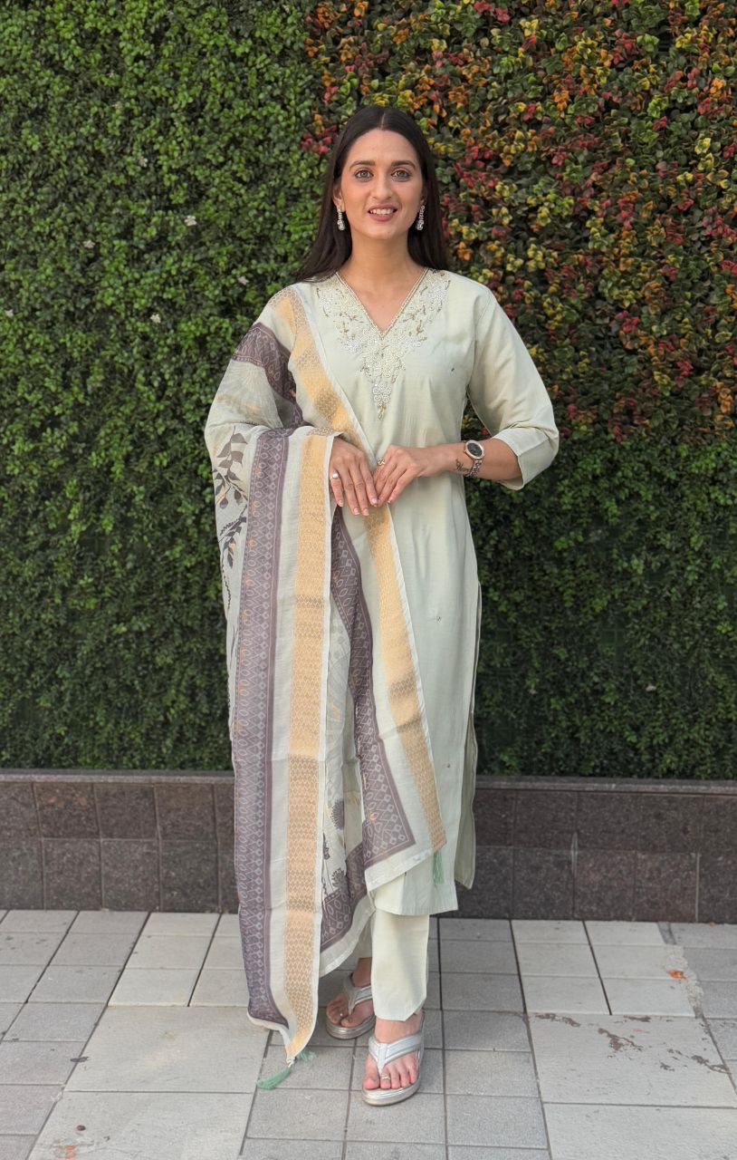 New Designers Kurti Pent Dupatta Set