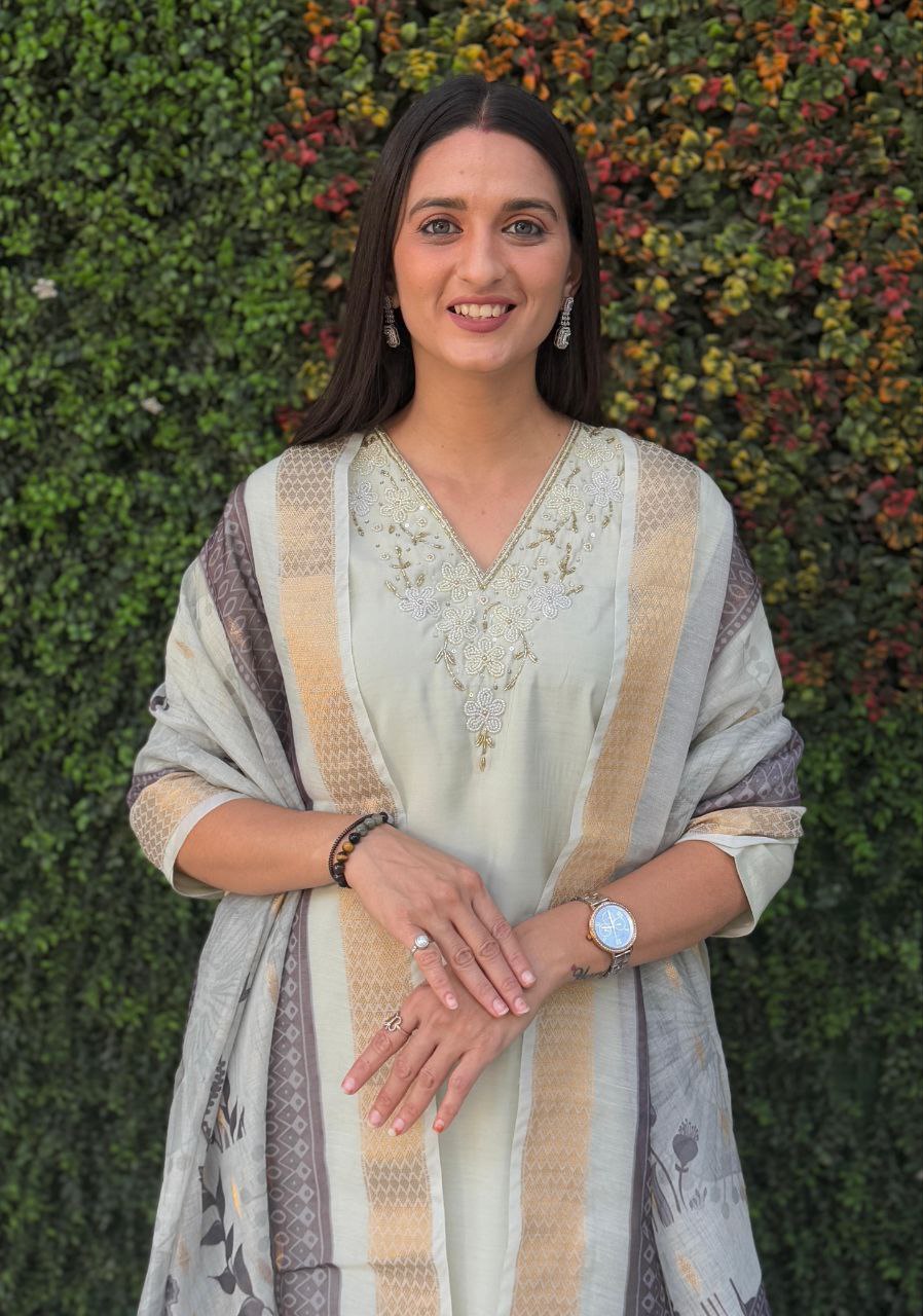 New Designers Kurti Pent Dupatta Set