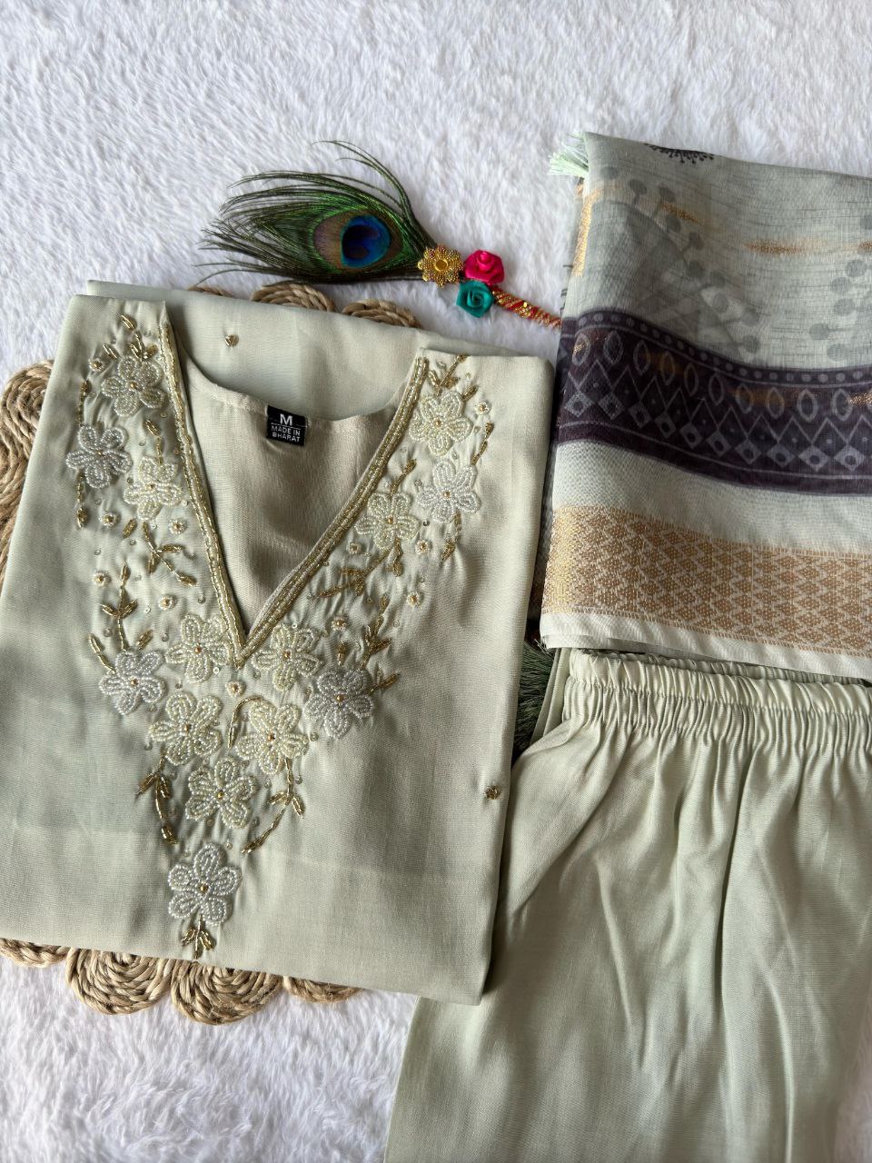 New Designers Kurti Pent Dupatta Set