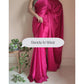 1-MIN READY TO WEAR Pink Satin Silk Saree
