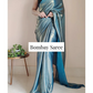 Most stylish Shimmer Satin Saree for party weddding