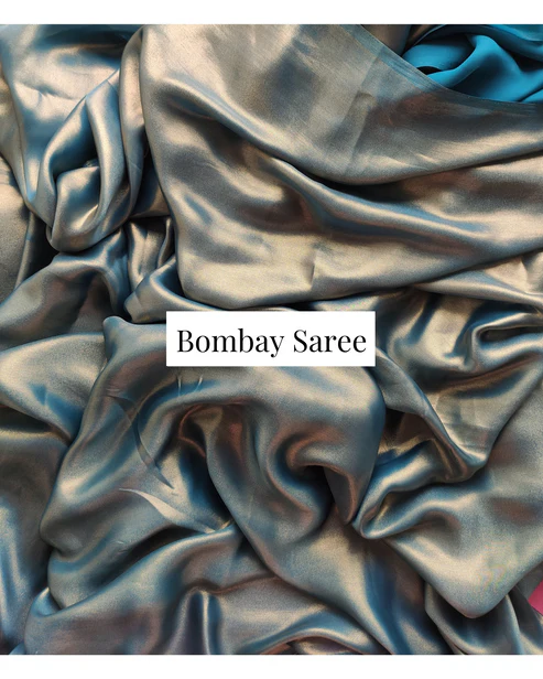 Most stylish Shimmer Satin Saree for party weddding