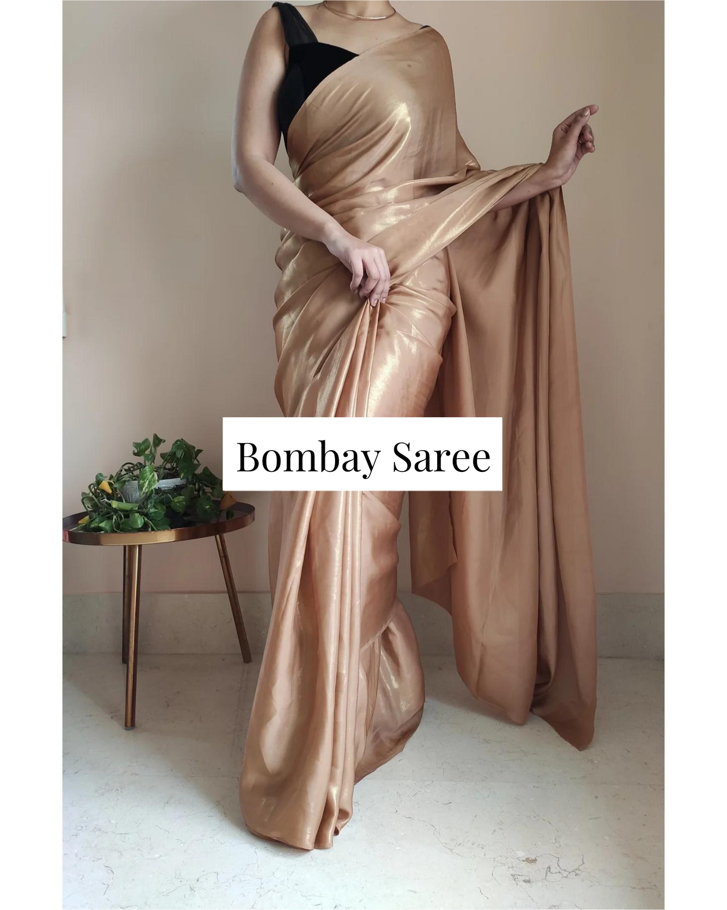 Most stylish Shimmer Satin Saree for party weddding