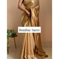 Molten Gold Shimmer Satin Saree