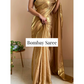 Molten Gold Shimmer Satin Saree