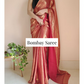 Most stylish Shimmer Satin Saree for party weddding