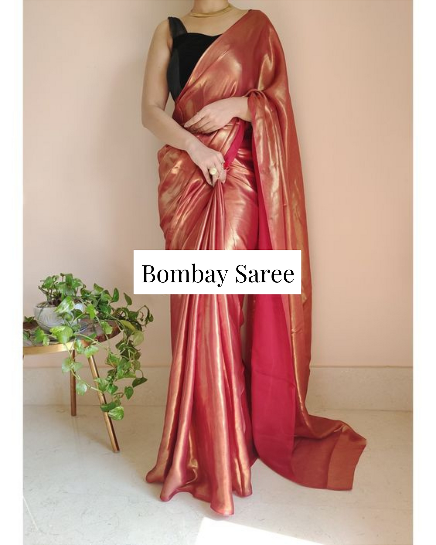 Most stylish Shimmer Satin Saree for party weddding