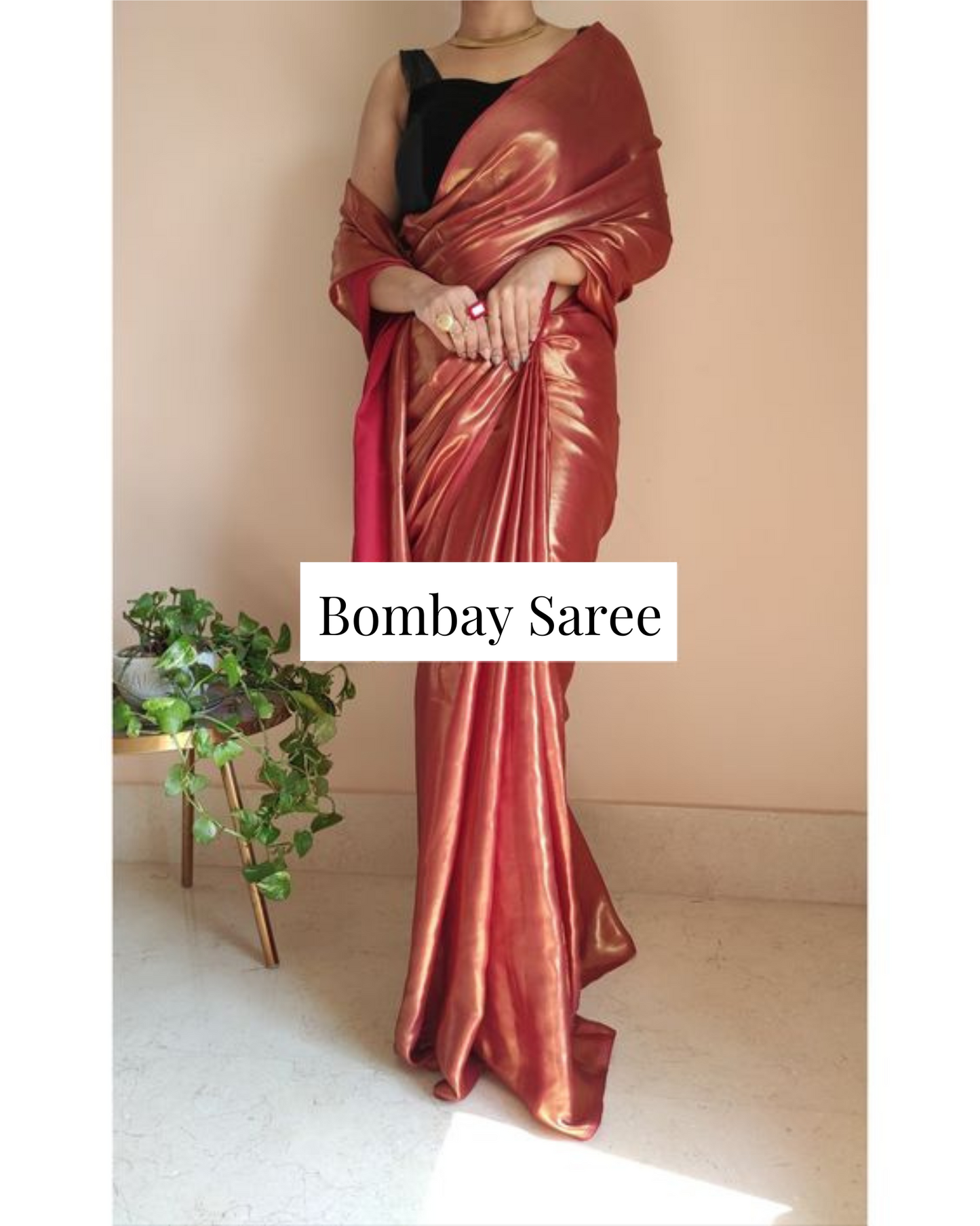 Most stylish Shimmer Satin Saree for party weddding