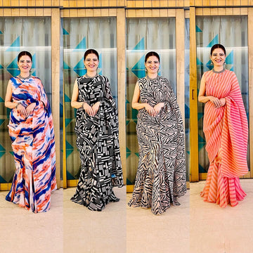 Gown Style Ready To Wear Saree