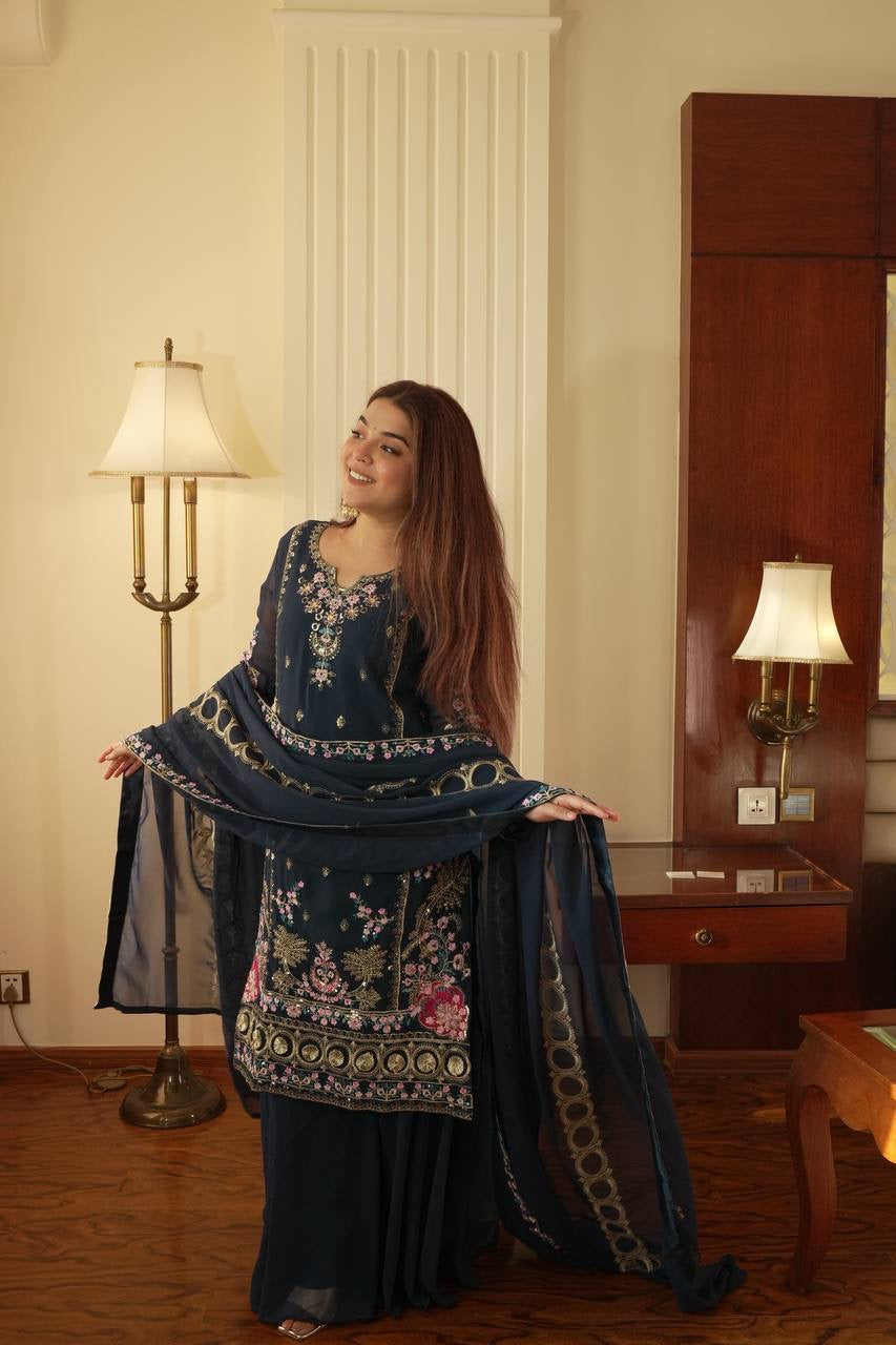 MODELING OF GOWN PANT PAIR FROM LOOMEERA