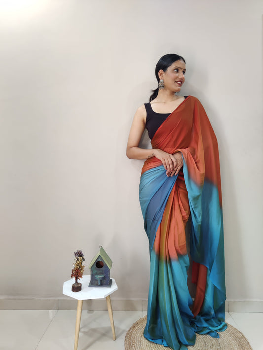 1-MIN READY TO WEAR SAREE WITH BLOUSE