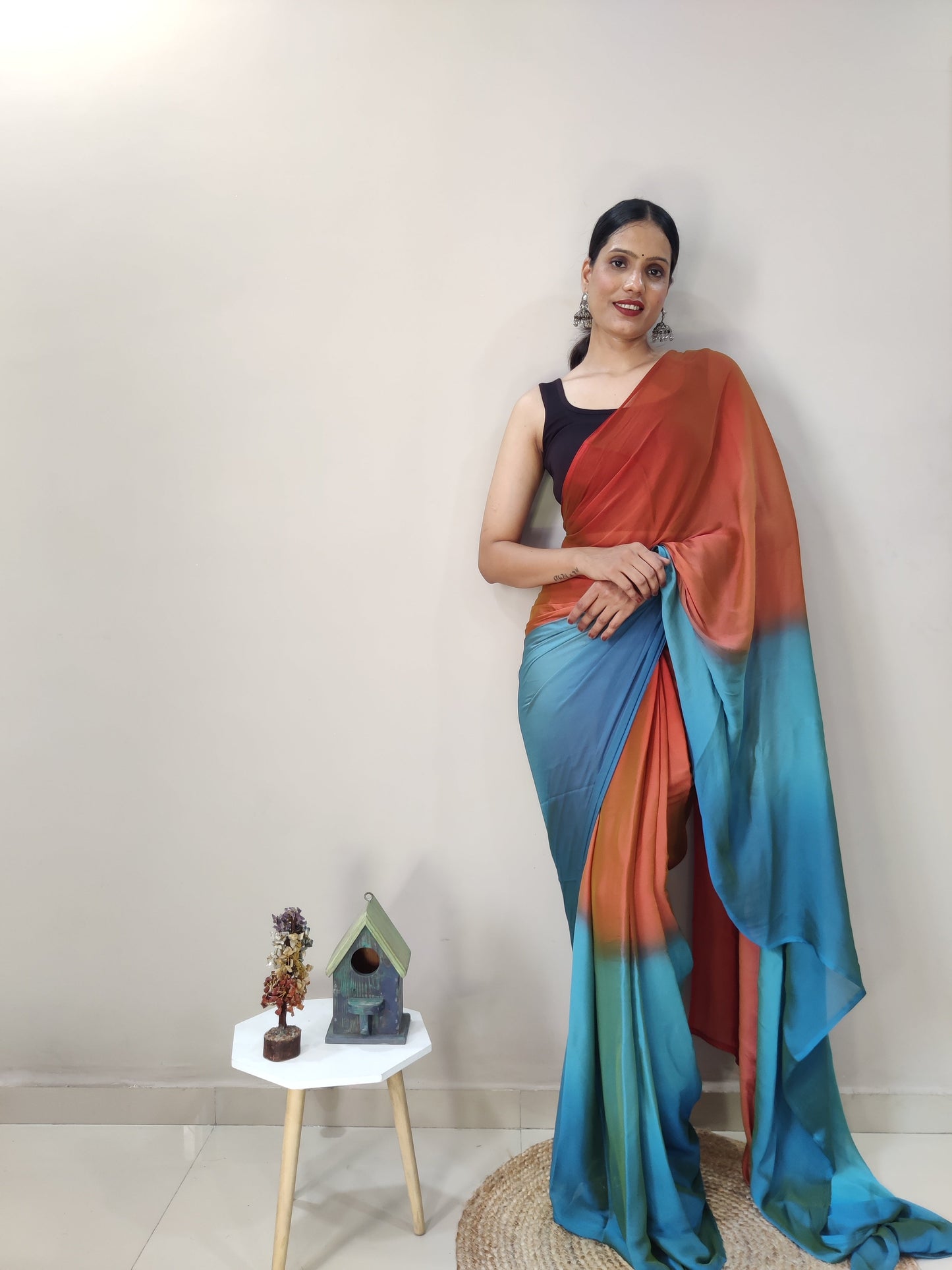 1-MIN READY TO WEAR SAREE WITH BLOUSE