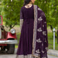 Designer Party Wear Look Full Heavy Embroidery Sequence Work Gown