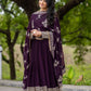 Designer Party Wear Look Full Heavy Embroidery Sequence Work Gown