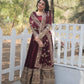 Designer Party Wear Look Full Heavy Embroidery Sequence Work Gown