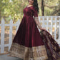 Designer Party Wear Look Full Heavy Embroidery Sequence Work Gown