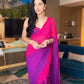 1-Minute Ready To Wear Purpul  Color Georgette Saree