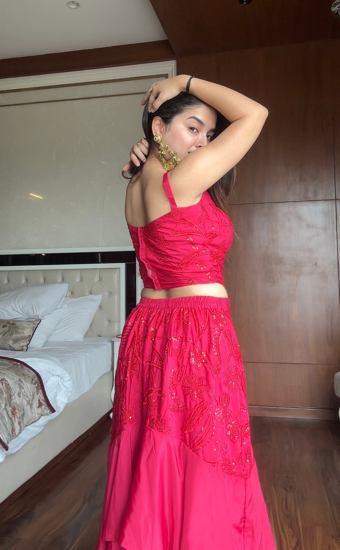 DESIGNER RUFFLED LAYERED LEHENGA