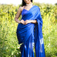 1-Min Ready To Wear Saree In Premium Satin Silk Blue