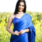 1-Min Ready To Wear Saree In Premium Satin Silk Blue