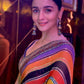 Alia Bhatt Bollywood Saree in Multi Color Digital Print With Georgette