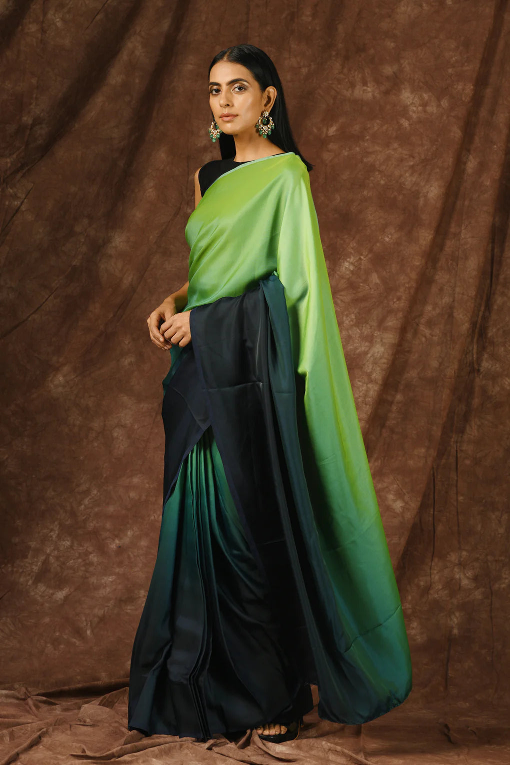 Bombay Satin Ombre' Saree