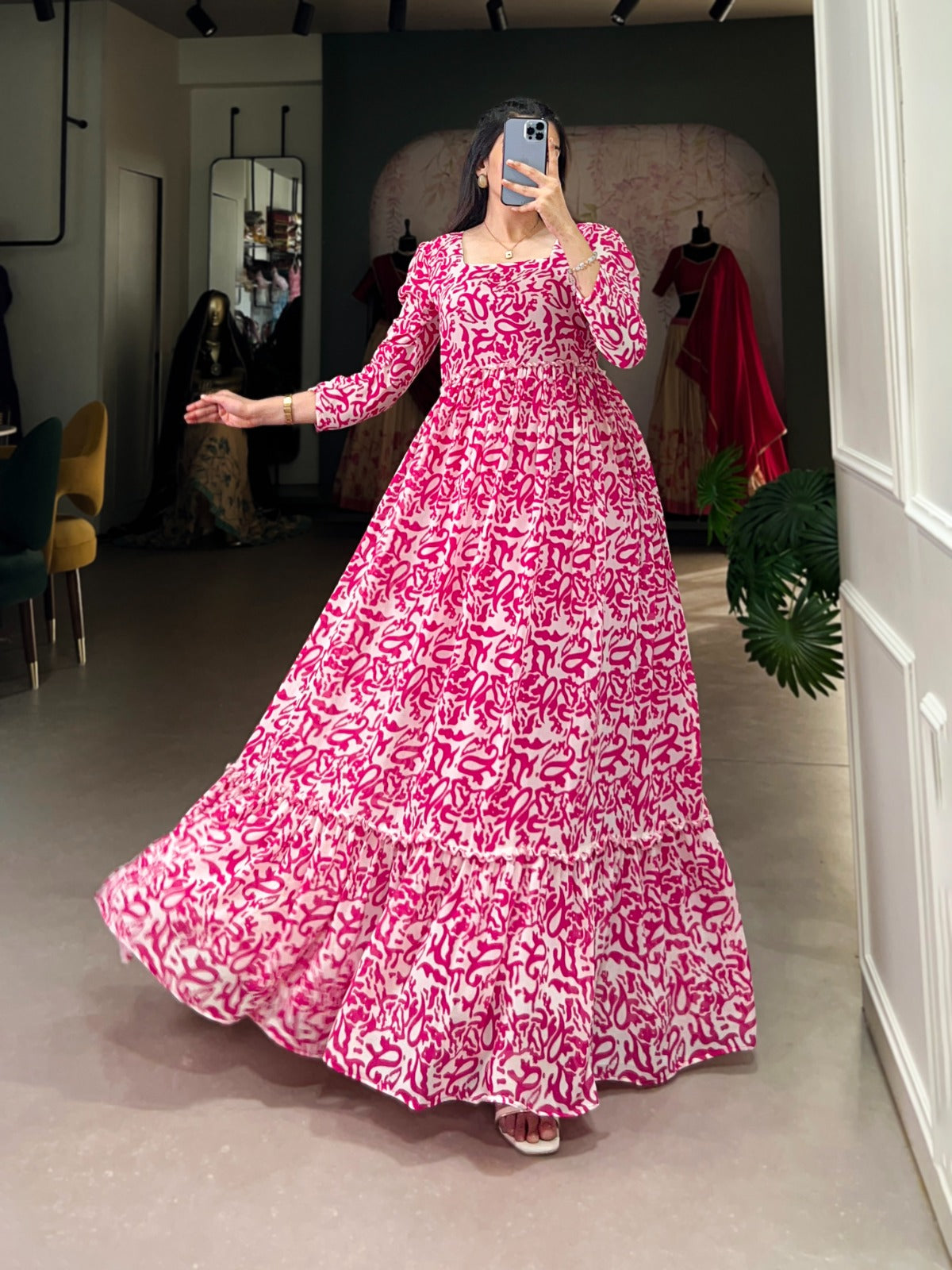 Blooming Dreams Tiered Celebration Gown