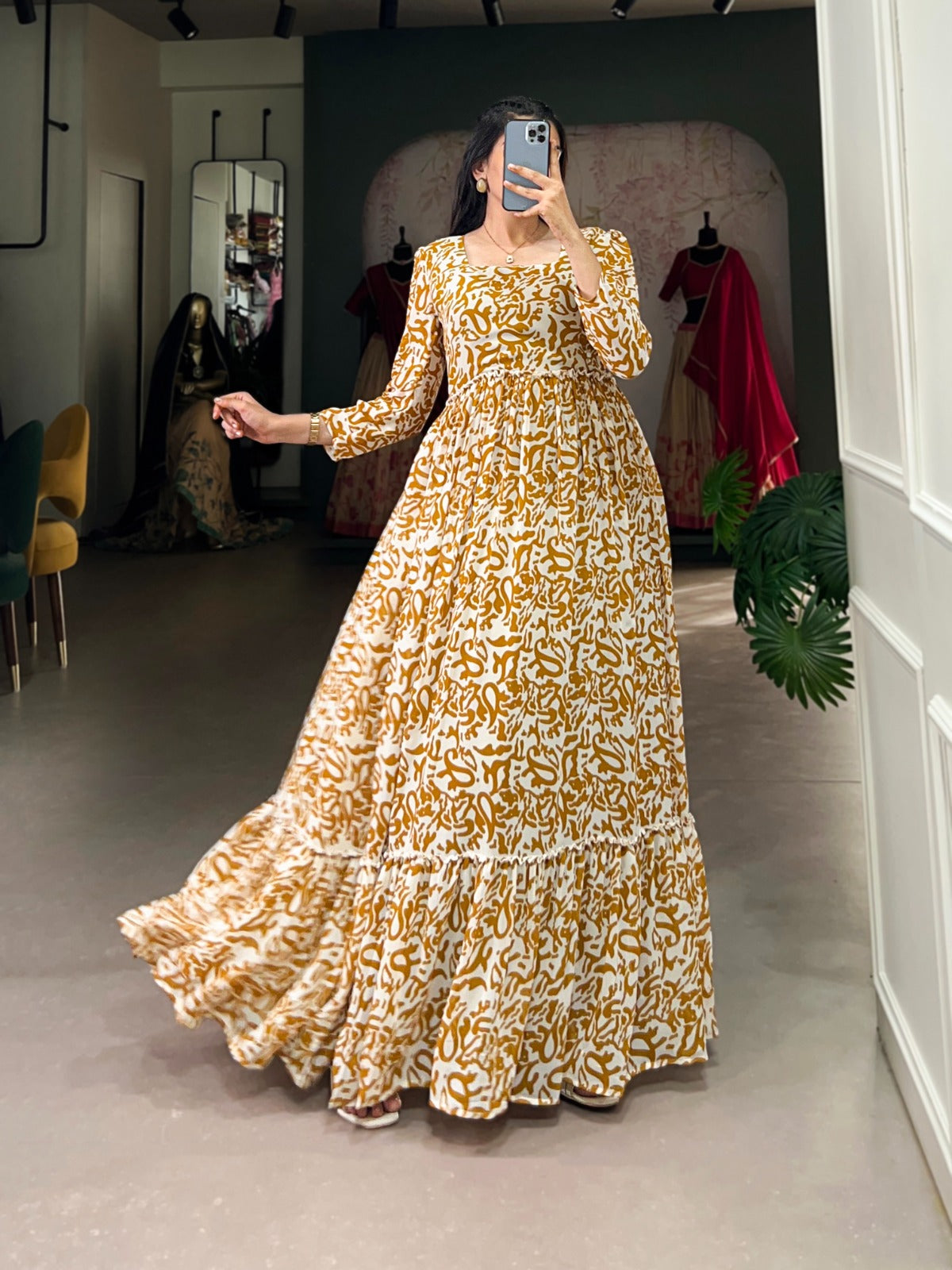 Blooming Dreams Tiered Celebration Gown