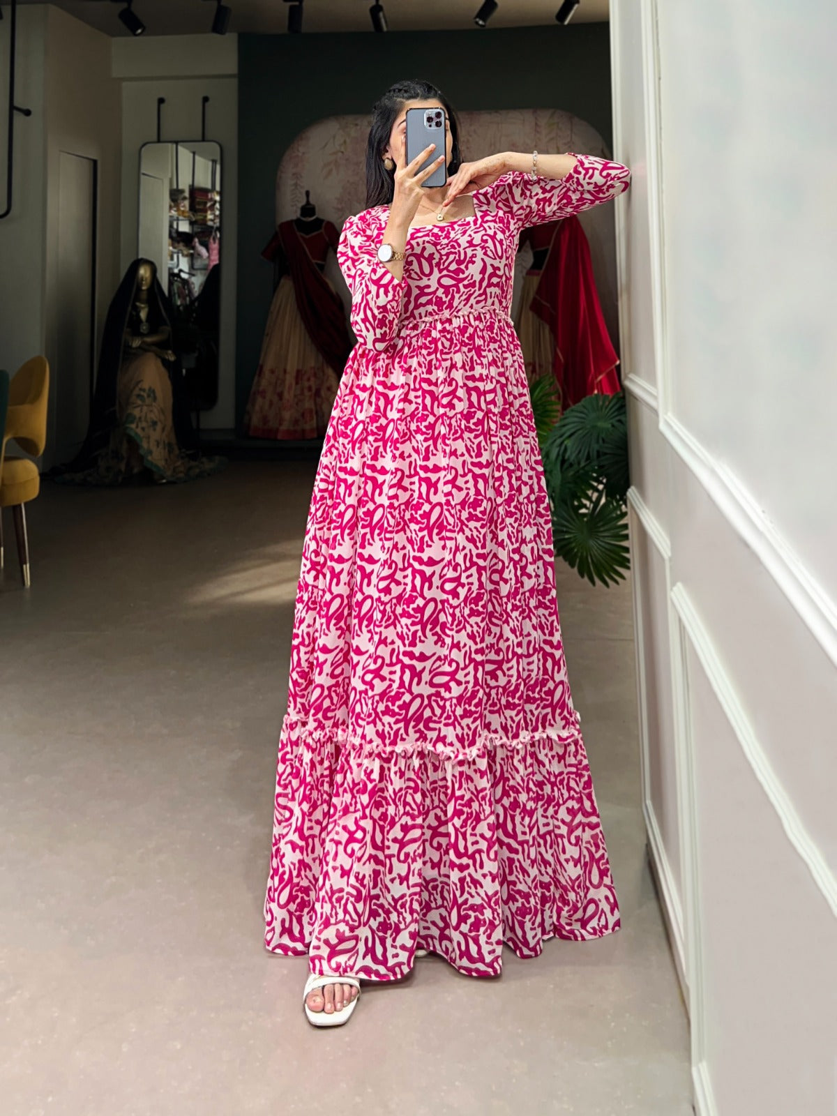 Blooming Dreams Tiered Celebration Gown