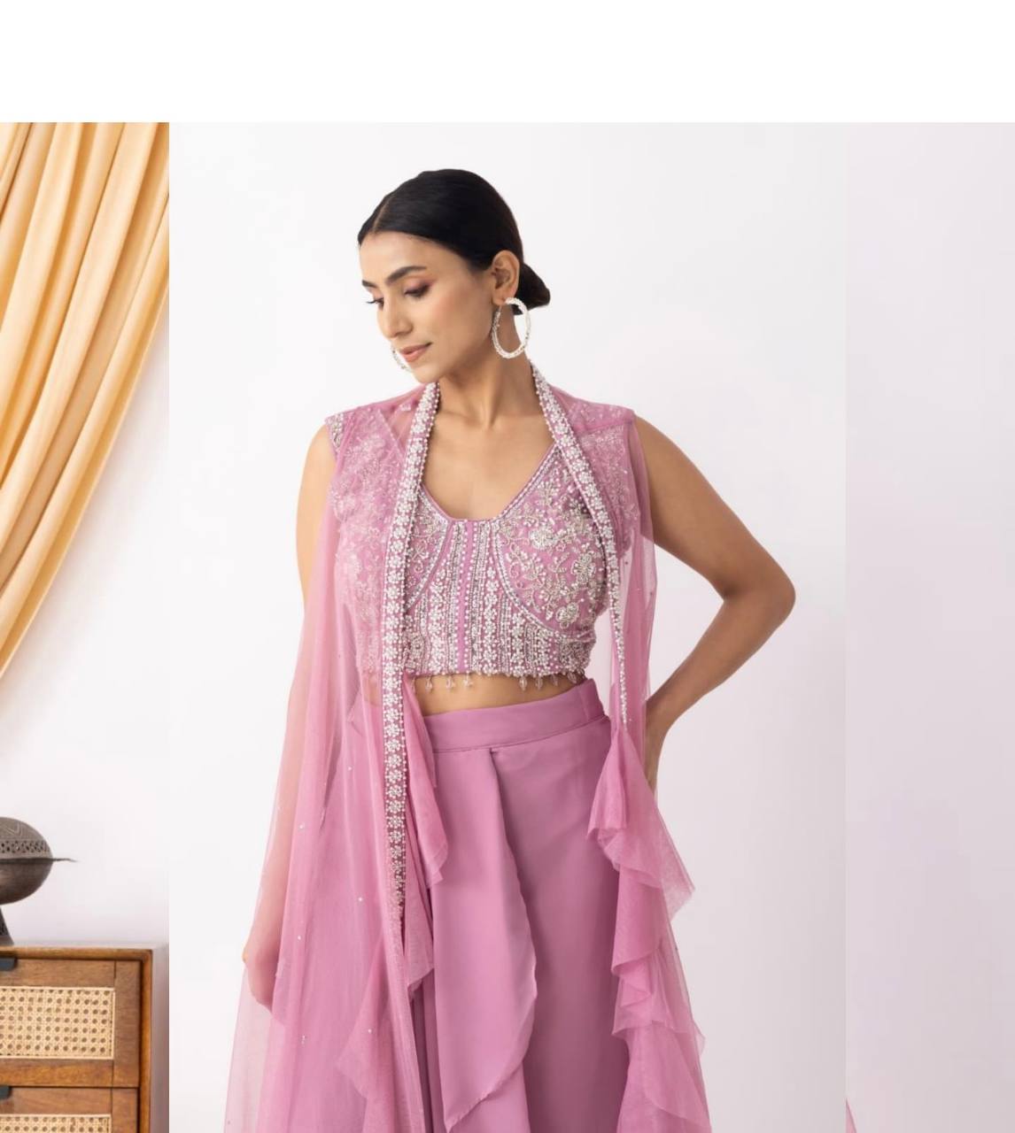 NEW THREE PIECE HAND WORK  WESTERN OUTFIT FOR TRENDY WEDDING SEASON