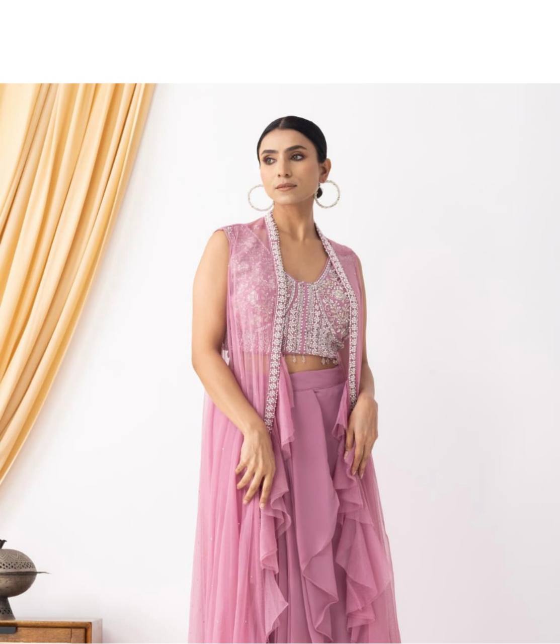 NEW THREE PIECE HAND WORK  WESTERN OUTFIT FOR TRENDY WEDDING SEASON