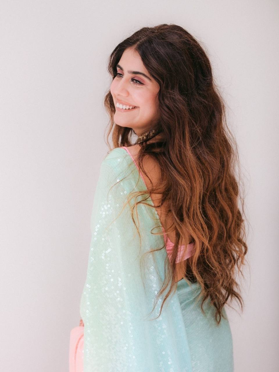 Urban Chic Digital Print Saree with Contrast Piping Details