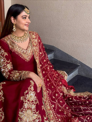 Glitzy Urban Anarkali Suit with Sequin Accents