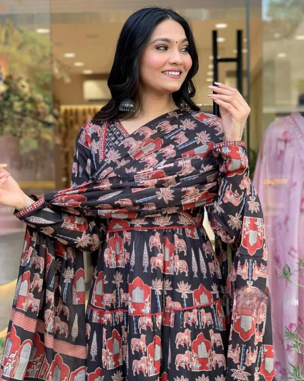 ANARKALI HEAVY PURE COTTON SUIT SET