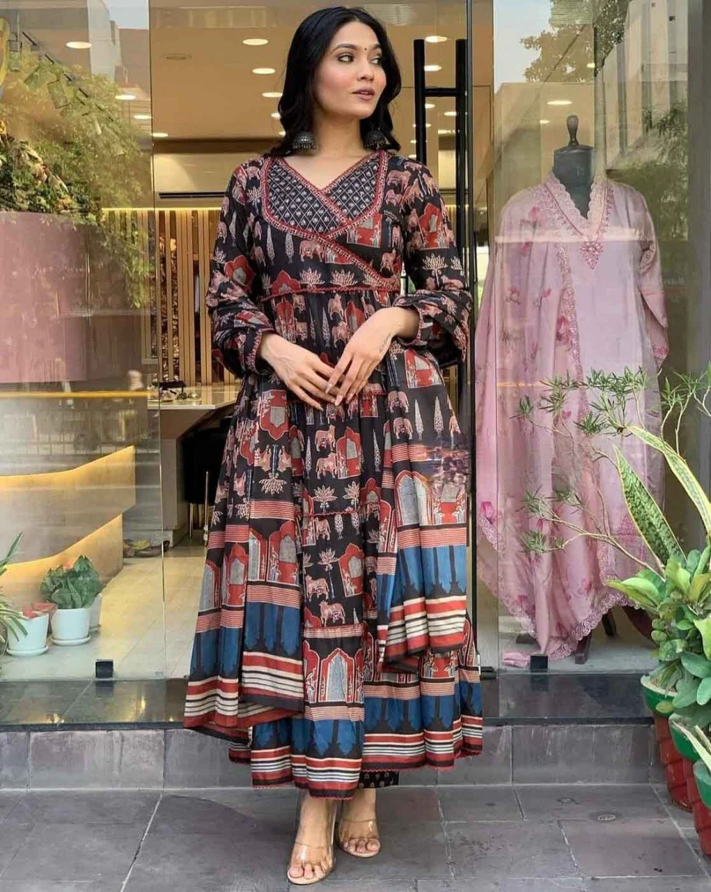ANARKALI HEAVY PURE COTTON SUIT SET