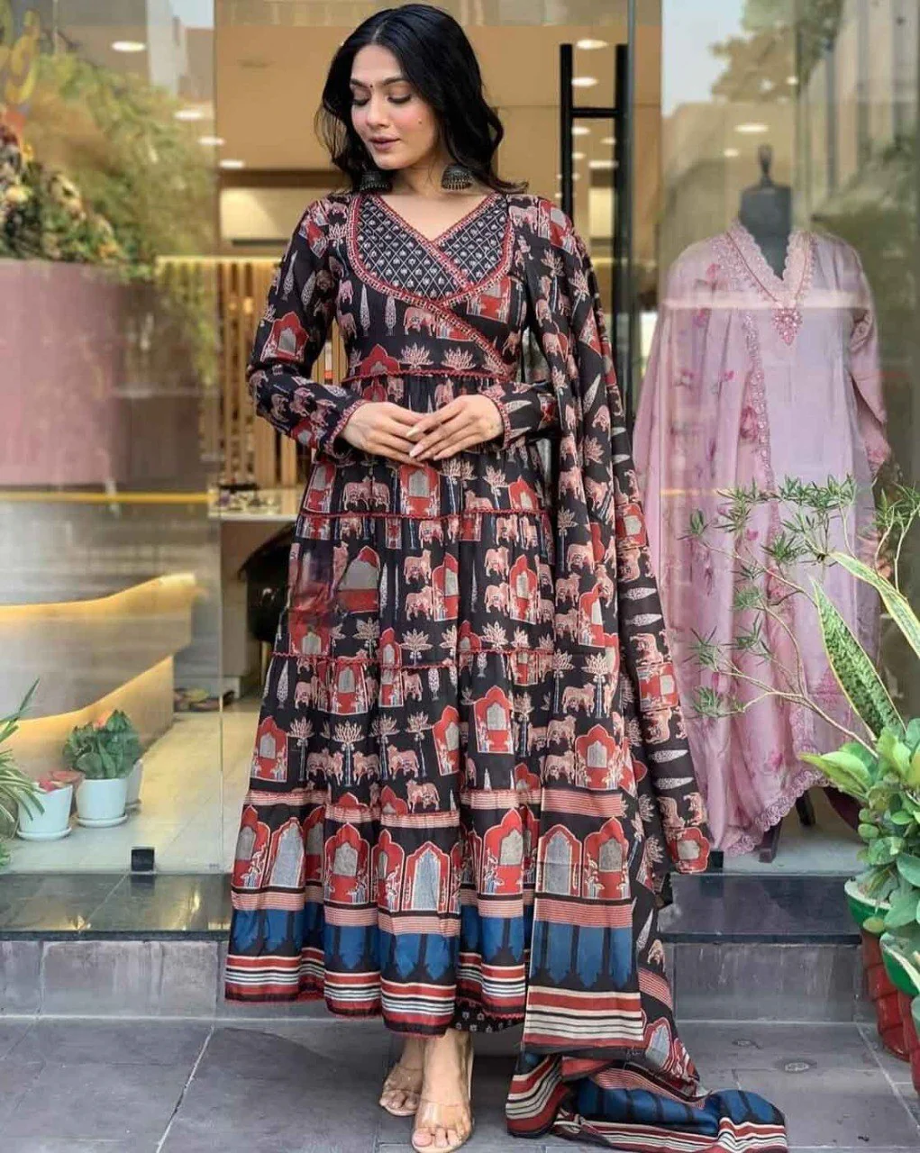 ANARKALI HEAVY PURE COTTON SUIT SET