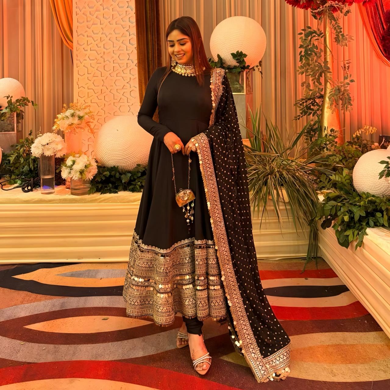 Rayon Elegance Anarkali Suit Set