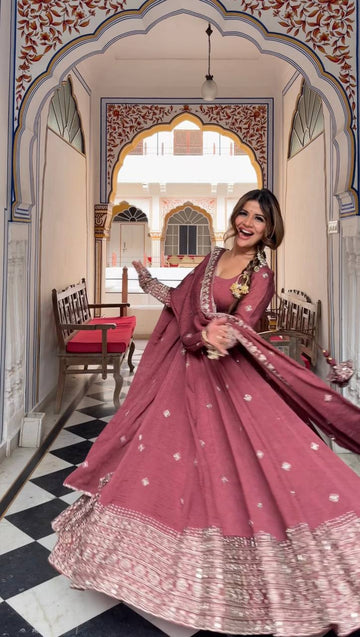 Ivory Chanderi Timeless Grace Attire