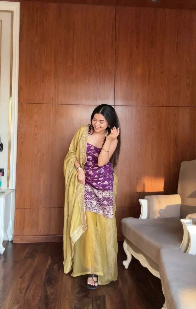 Noor Jacquard Palazzo Set