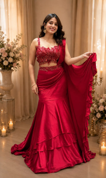 Regal Mastaani Lehenga Saree Draped Set