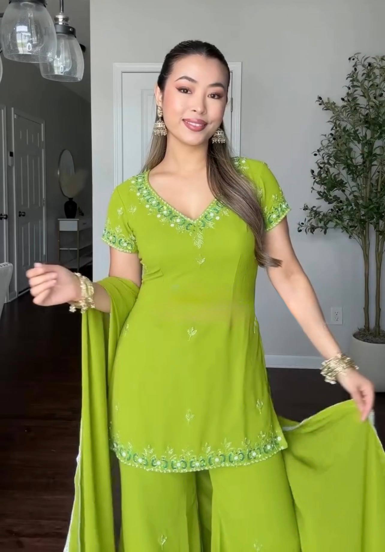 Aafreen Embroidered Kurti Ensemble