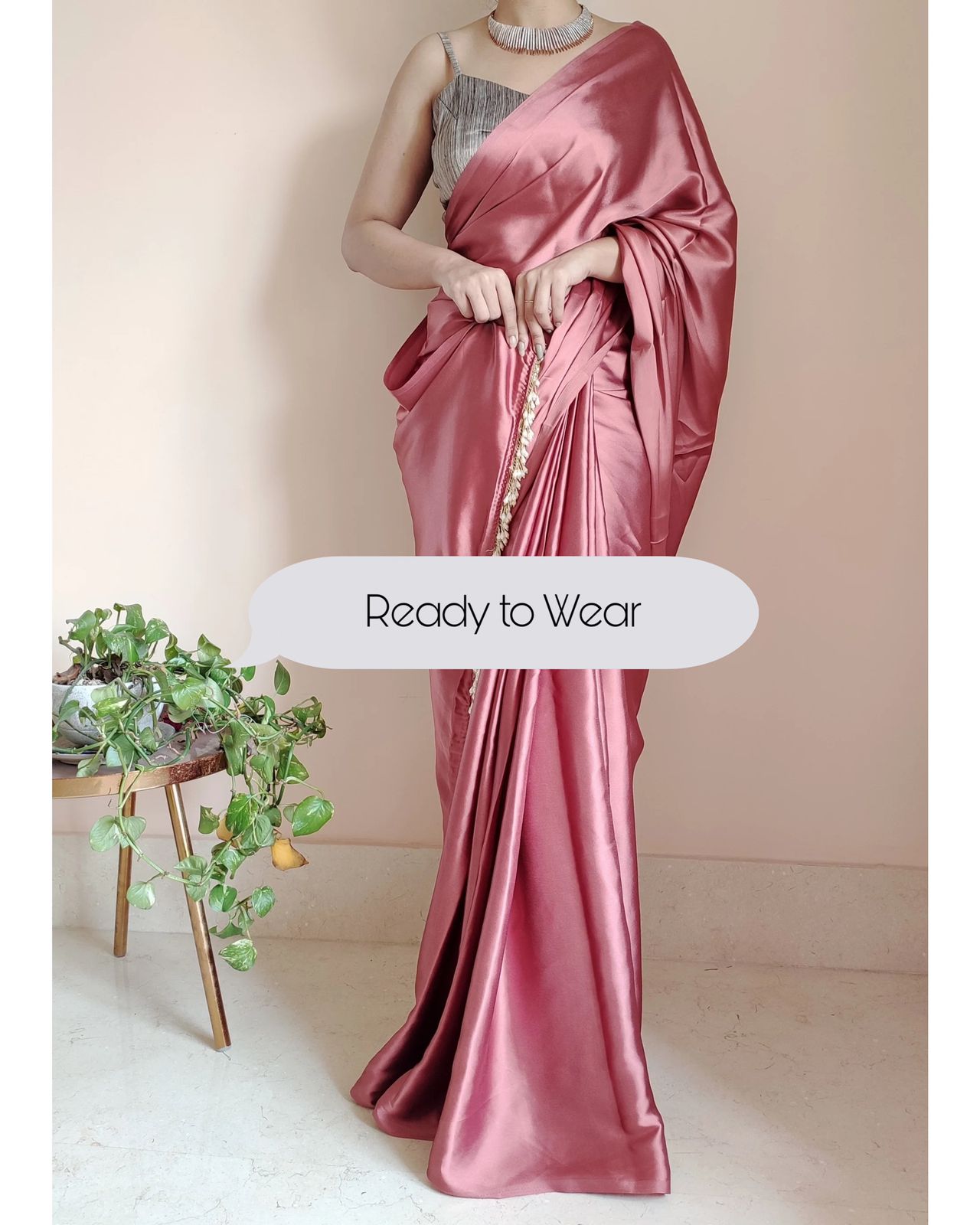 Mind-blowing Wedding Wear Satin Silk Green Ready To Wear Saree – Kaleendi