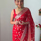 1 Min Ready To Wear Banarasi Silk Saree With Blouse